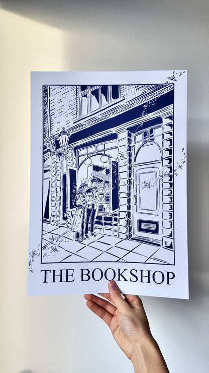 THE BOOKSHOP LINE ART