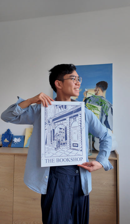 THE BOOKSHOP LINE ART